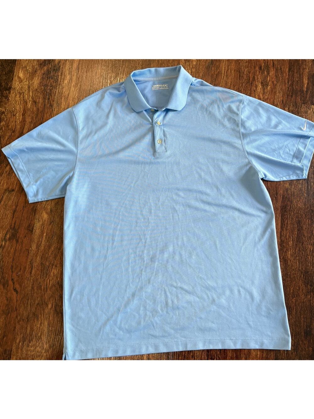 Nike Club Polo Shirt Light Blue Short Sleeve Mens Size XXL Vintage 2007